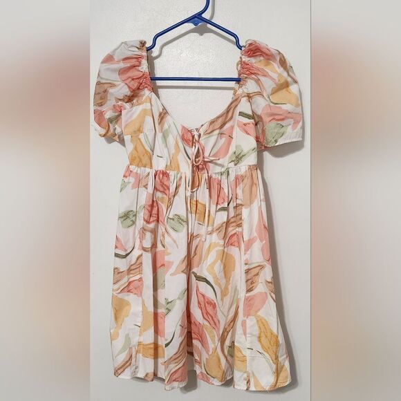 Abercrombie and Fitch Keyhole Babydoll Dress floral size XSP - Picture 3 of 10